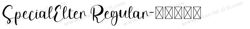 SpecialElter Regular字体转换